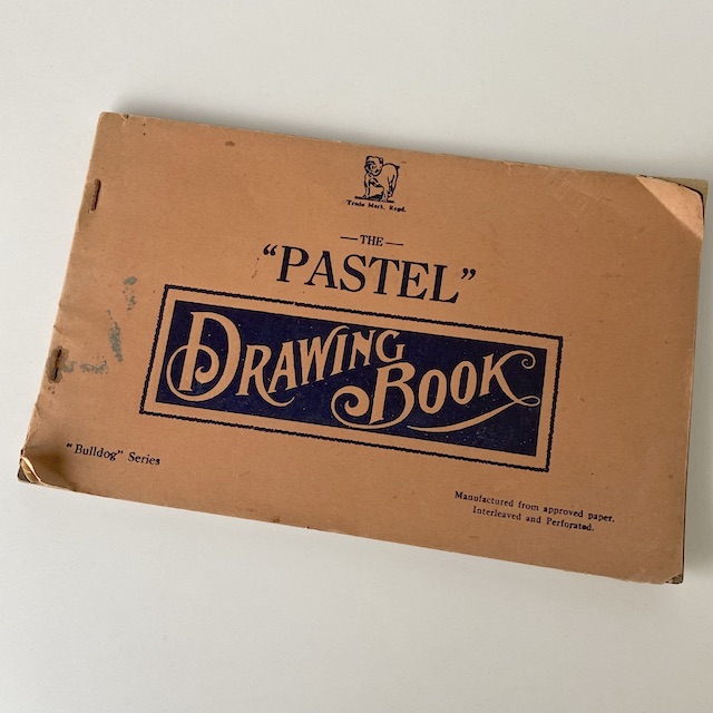 BOOK, Vintage Pastel Drawing Book